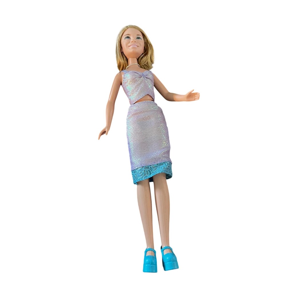 Vintage Mattel Mary Kate Ashley Olsen Doll Purple 2 Piece Outfit Platform Shoes